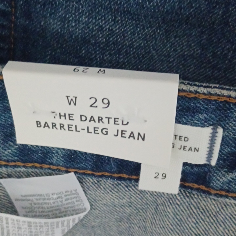 New Madewell The Darted Barrel-Leg Jean Size W 29 - Picture 10 of 11